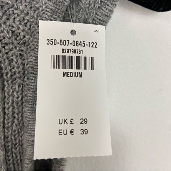 NWT Hollister Ribbed Sweater Gray Women’s Size M Beachy Grunge Y2K Cozy Comfort‎ - Picture 9 of 10